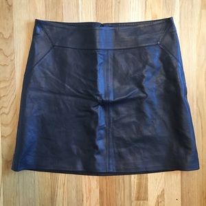 Black 100% Leather Skirt Size 16